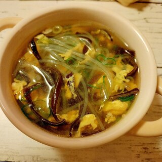 春雨ときくらげの中華たまごスープ